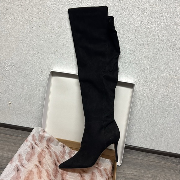 Jessica Simpson Women Zip Up Amriena Knee-Length Boots, Black - Picture 4 of 7